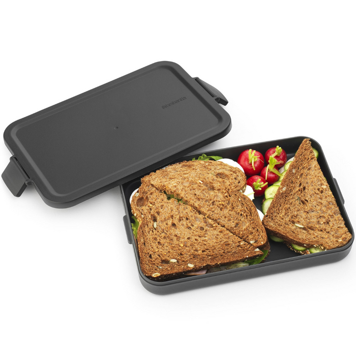 Brabantia Make & Take Lunch Box - Flat, Dark Grey