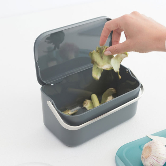 Brabantia Food Waste Caddy - Dark Grey