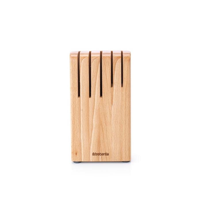 Brabantia Profile Wooden Knife Block - Beech Wood