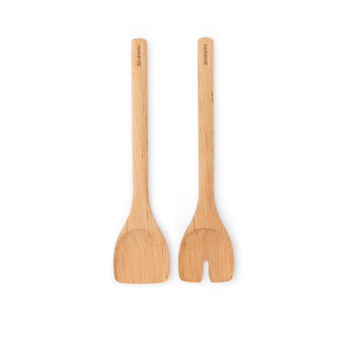 Brabantia Profile Wooden Salad Servers -Beech Wood