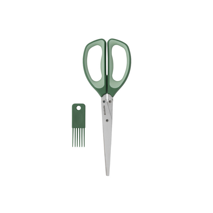 Brabantia Tasty+ Herb Scissors plus Cleaning Tool - Fir Green