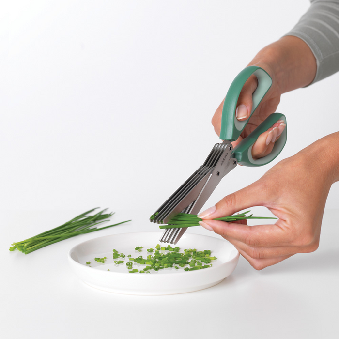 Brabantia Tasty+ Herb Scissors plus Cleaning Tool - Fir Green