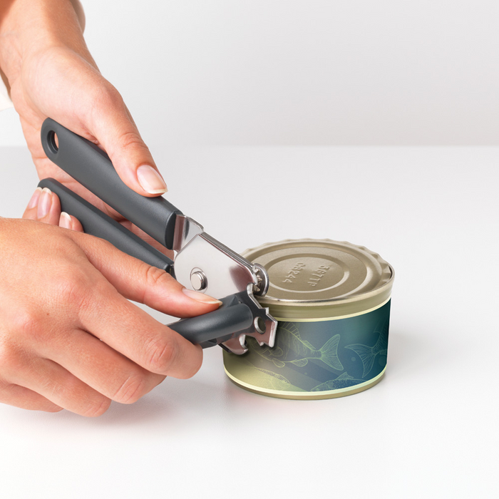 Brabantia Tasty+ Can Opener plus Bottle Opener - Dark Grey