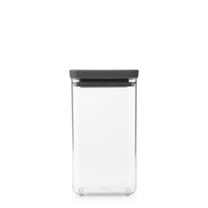 Brabantia Tasty+ Square Canister 1.6 litre - Dark Grey Lid