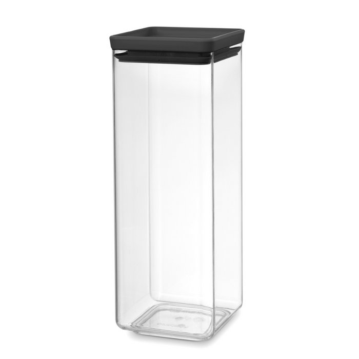 Brabantia Tasty+ Square Canister 2.5 litre - Dark Grey Lid