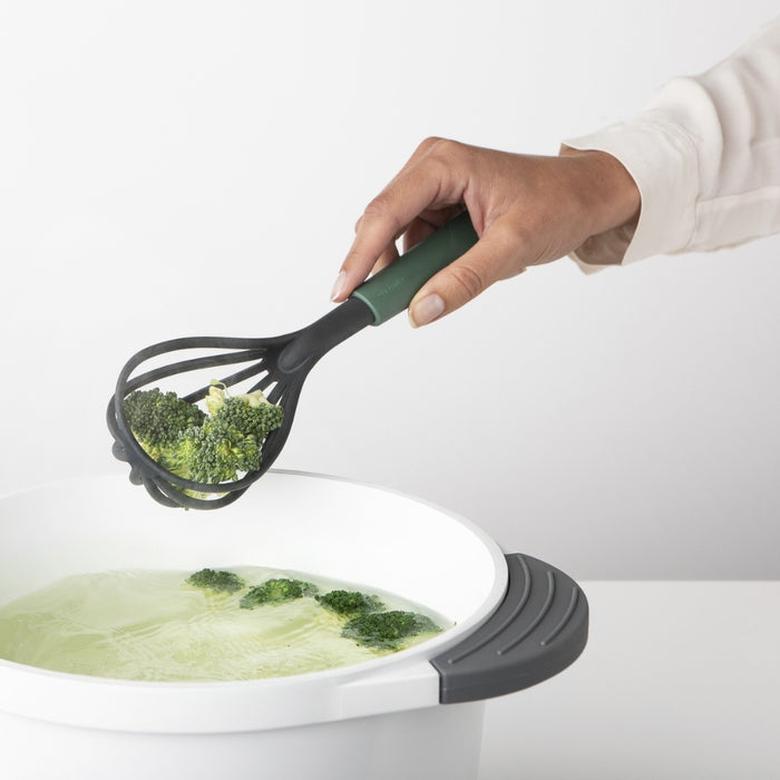 Brabantia Tasty+ Whisk plus Draining Spoon - Fir Green