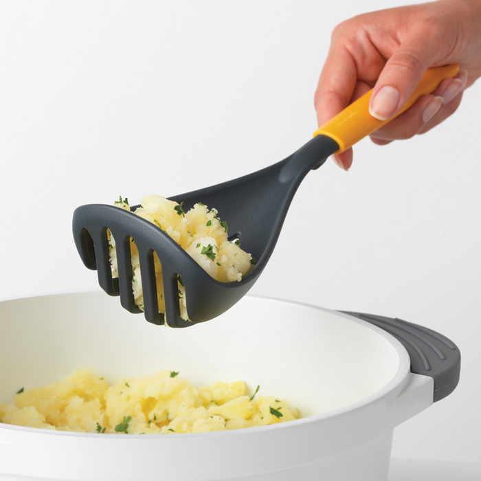 Brabantia Tasty+ Potato Masher plus Spoon - Honey Yellow