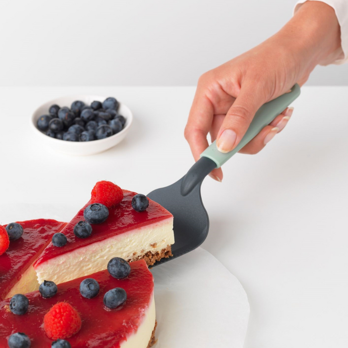 Brabantia Tasty+ Cake Server plus Cutting Edge - Jade Green