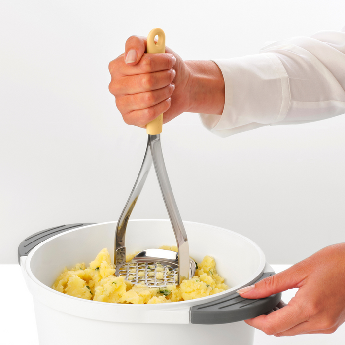 Brabantia Tasty+ Potato Masher plus Scoop - Yellow