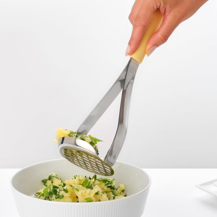 Brabantia Tasty+ Potato Masher plus Scoop - Yellow