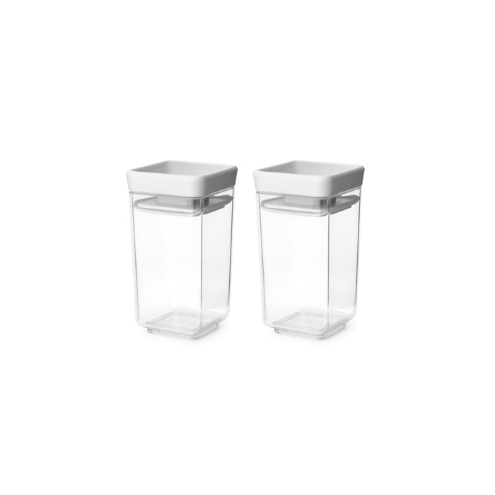 Brabantia Tasty+ Stackable Canister, Set of 2 (2 x 0.15 litre) - Light Grey