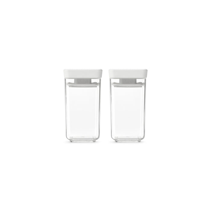 Brabantia Tasty+ Stackable Canister, Set of 2 (2 x 0.15 litre) - Light Grey