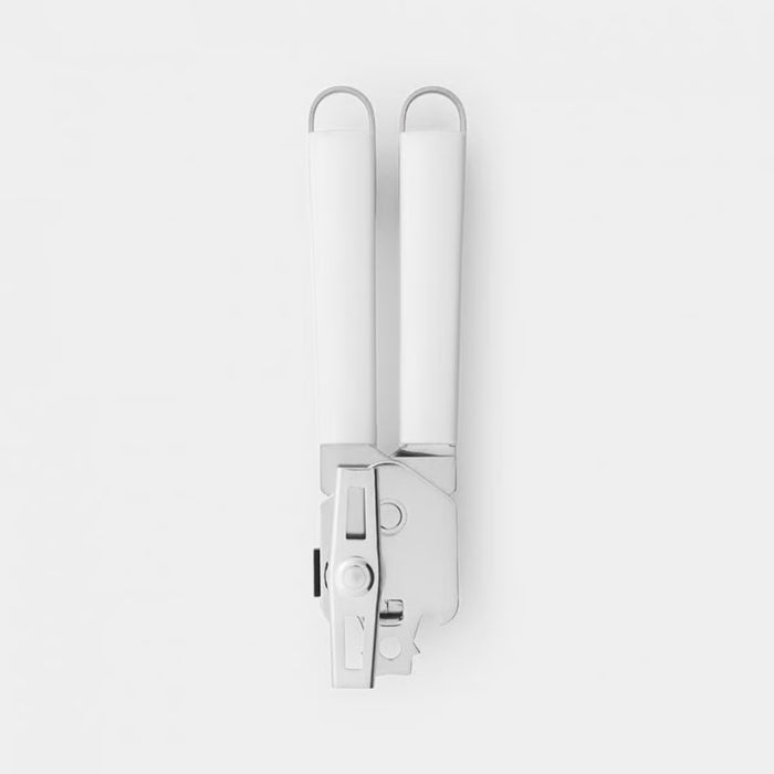 Brabantia Can Opener with Metal Handle - White