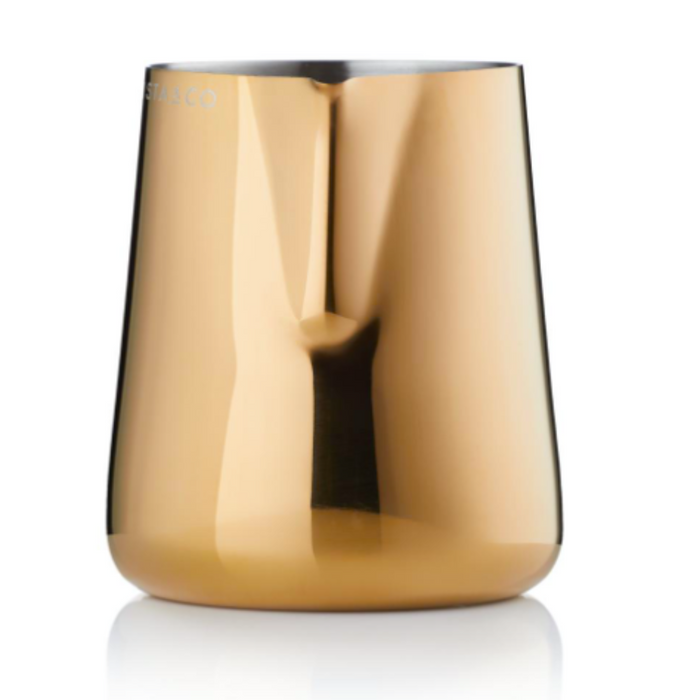 Barista & Co 400ml Pro Pitcher - Rose Brass & Pearl Black