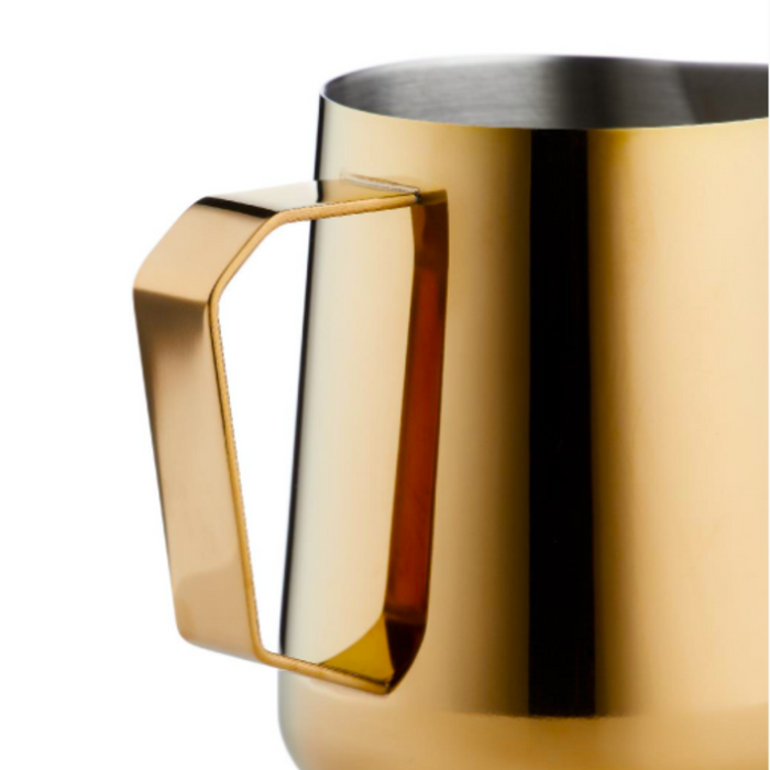 Barista & Co 400ml Pro Pitcher - Rose Brass & Pearl Black