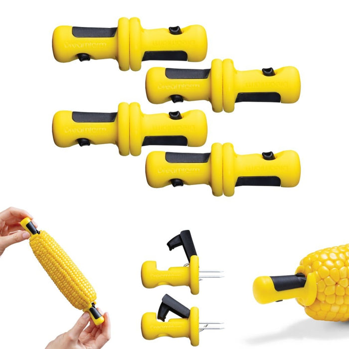 Dreamfarm Set of 4 Anchor Corn Lockorns - Yellow & Black