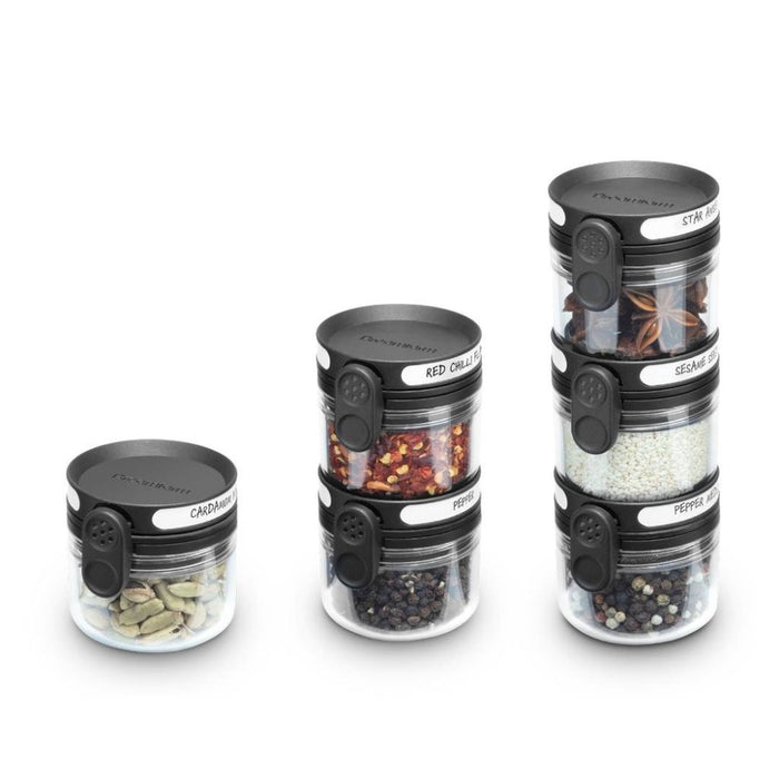 Dreamfarm Orlid Stackable Spice Jar - Black