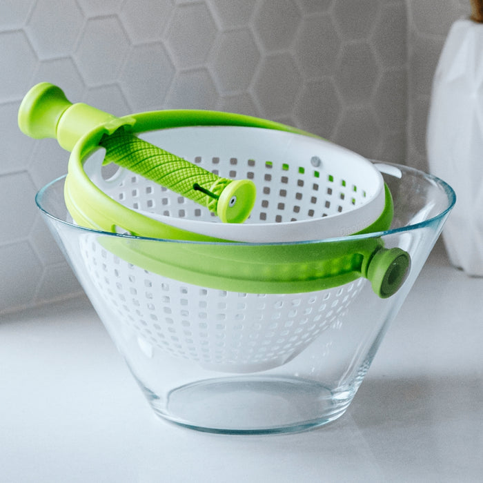 Dreamfarm Spina Straining Colander - Green & White