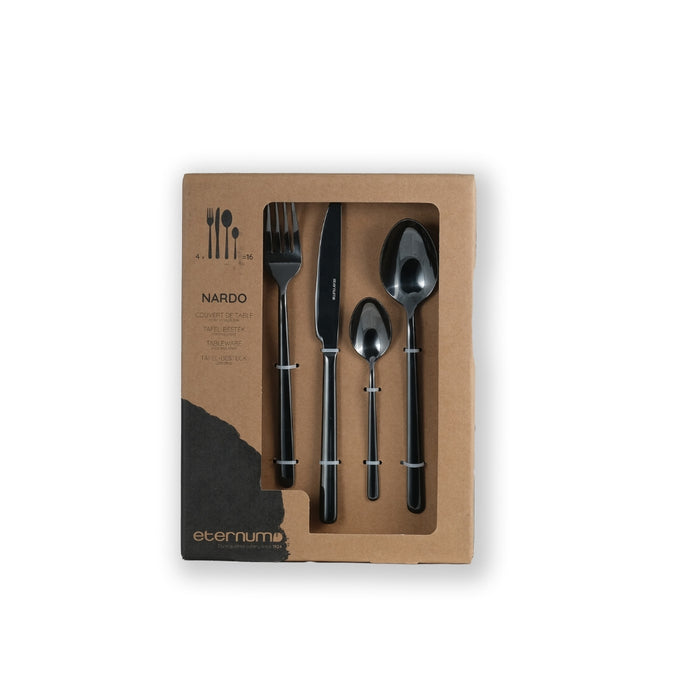 Eternum Nardo Black 16pc Cutlery Set