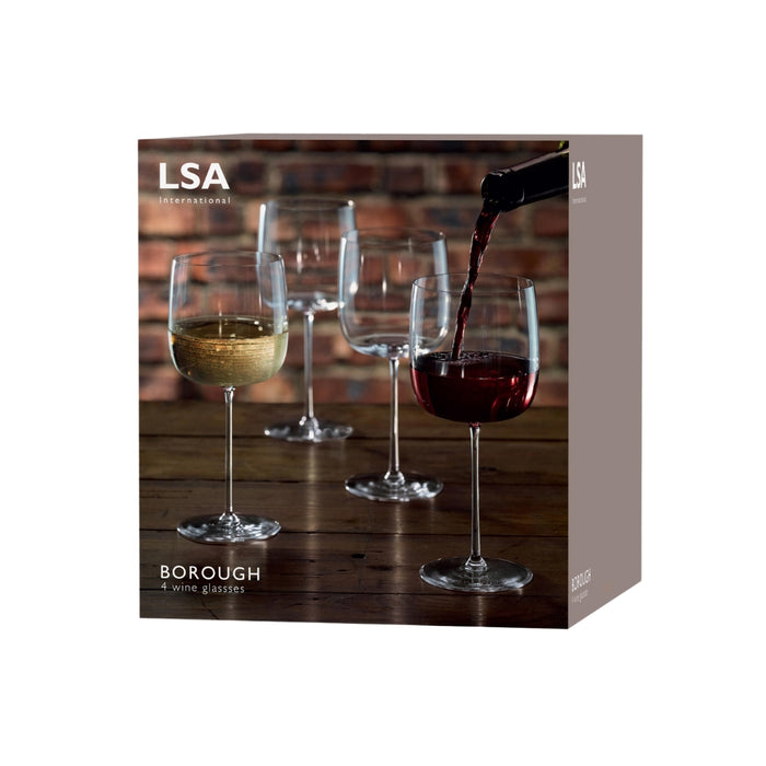 LSA International Borough White Wine Glasses, Set of 4