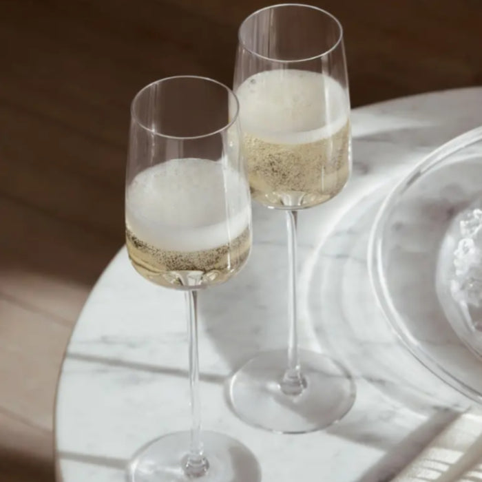 LSA International Metropolitan Champagne Flutes, Set of 4