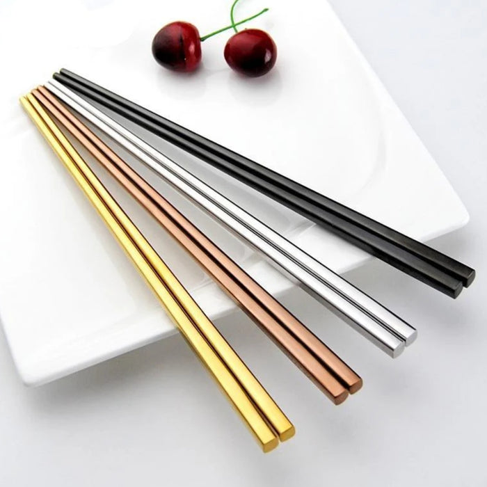 Stainless Steel Chopsticks - Set of 2 - Gourmet Gear