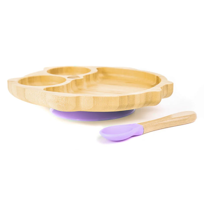 Bamboo Baby and Toddler Suction Owl Plate - Gourmet Gear