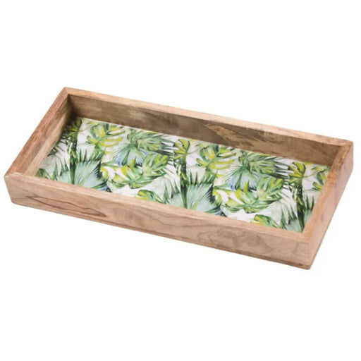 Green Leaves Slim Rectangular Tray - Gourmet Gear