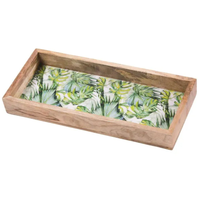 Green Leaves Slim Rectangular Tray - Gourmet Gear