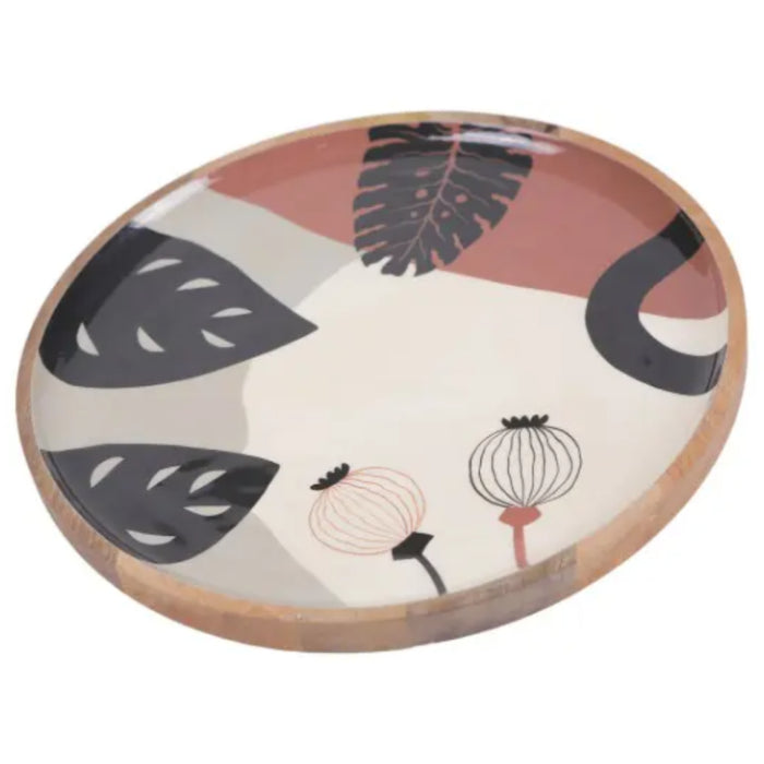 Round Poppy Wooden Platter - Gourmet Gear