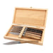 Signature Steak Knife Silver with Wooden Handle Box Set - 6pcs - Gourmet Gear