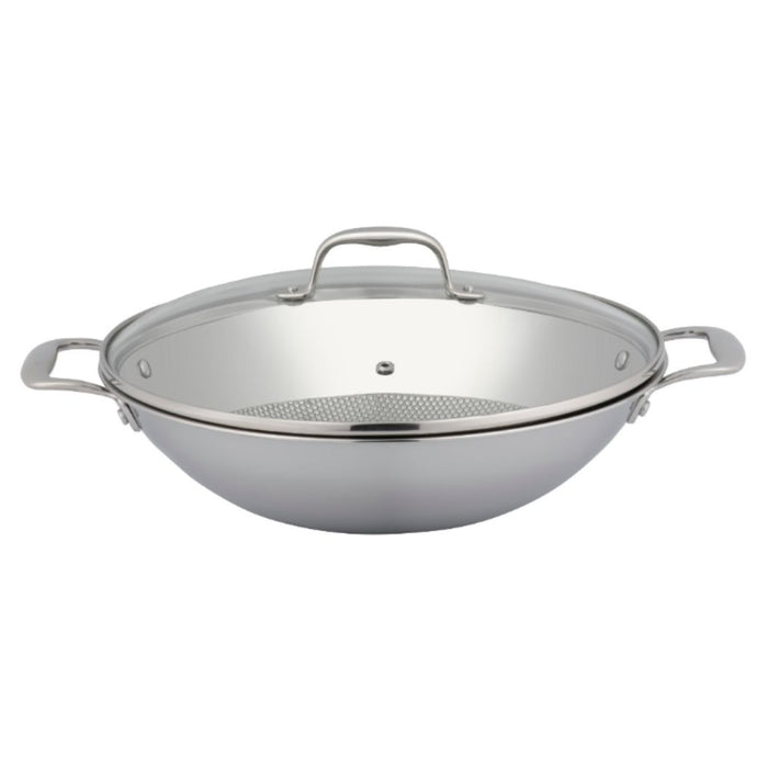 Green Cooking Wok with Lid 32cm - Gourmet Gear