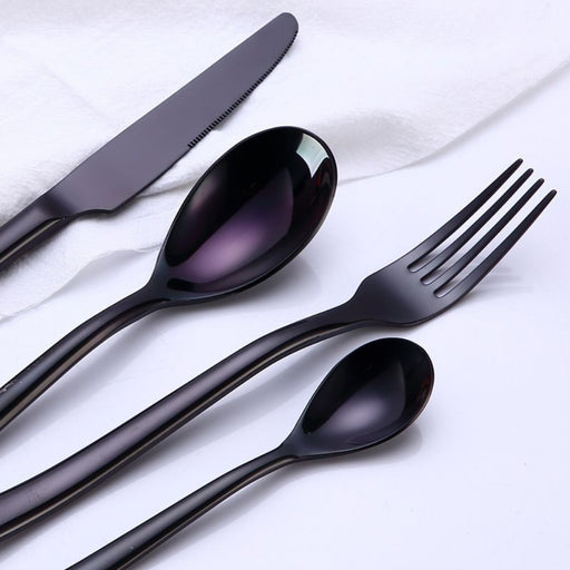 La Galleria Buddha Black Stainless Steel Cutlery Set - 2 Options - Gourmet Gear