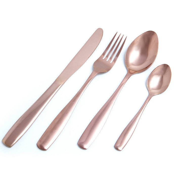 Bella Casa Rose Gold Cutlery Set - 4 pcs - Gourmet Gear