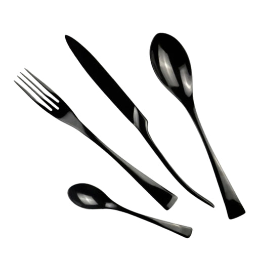 Venice Black Titanium Cutlery Set - 24 pcs - Gourmet Gear