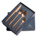 New York Rose Gold Titanium Cutlery Set - 16 pcs - Gourmet Gear