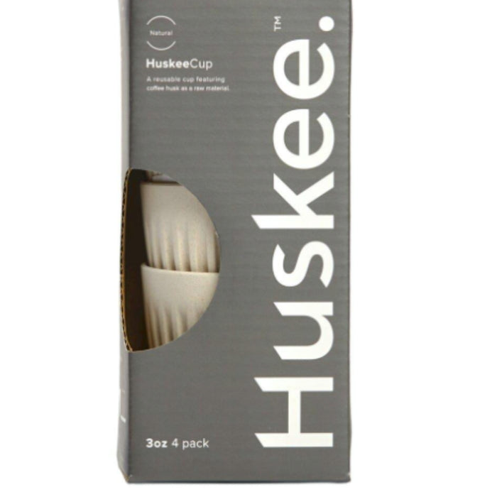 Huskee Cup Espresso 90ml, Set of 4 - Charcoal & Natural