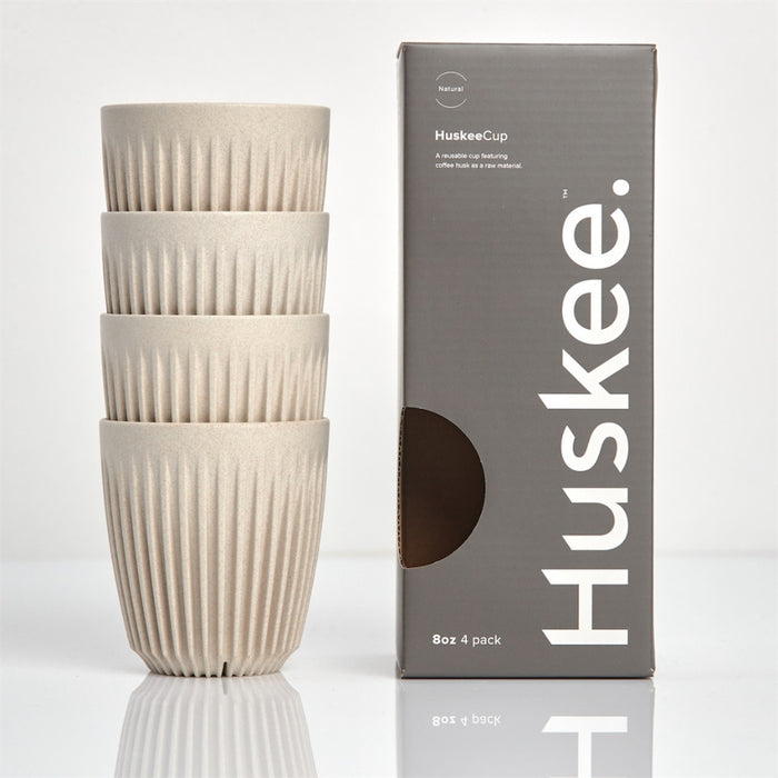 Huskee Cup 235ml, Set of 4 - Natural