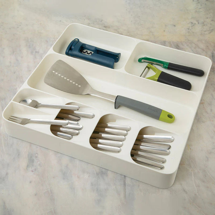 Joseph Joseph  DrawerStore™ Cutlery, Utensil and Gadget Organiser - White/Green