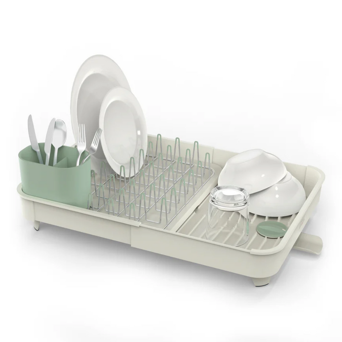 Joseph Joseph Extend™ Expandable Dish Drainer - Stone/ Green