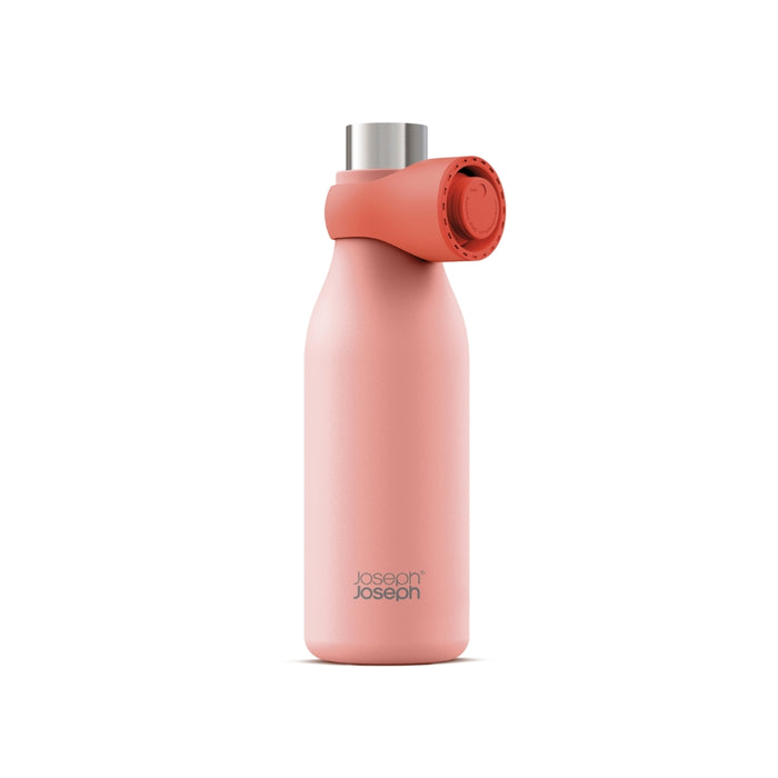 Joseph Joseph Loop™ Vacuum Insulated Water Bottle 500ml - Coral & Blue