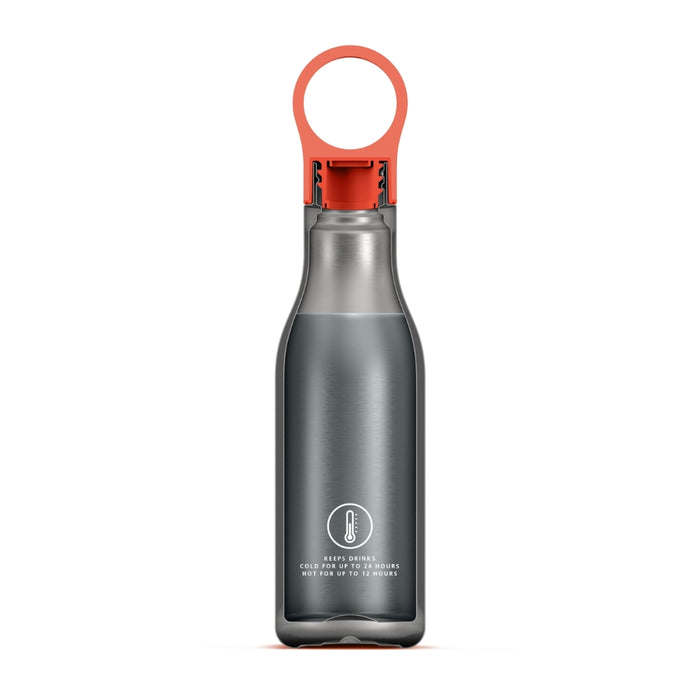 Joseph Joseph Loop™ Vacuum Insulated Water Bottle 500ml - Coral & Blue