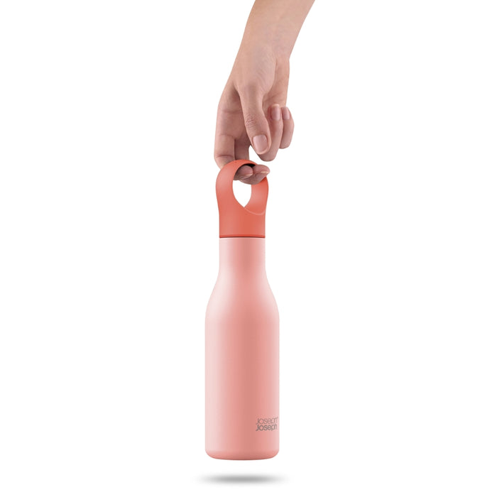 Joseph Joseph Loop™ Vacuum Insulated Water Bottle 500ml - Coral & Blue