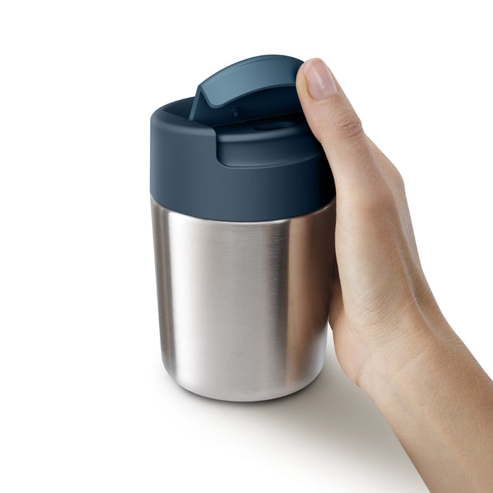 Joseph Joseph  Sipp™ Steel Travel Mug with Hygienic Lid 340ml - Anthracite