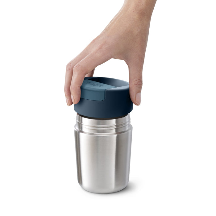 Joseph Joseph  Sipp™ Steel Travel Mug with Hygienic Lid 340ml - Anthracite