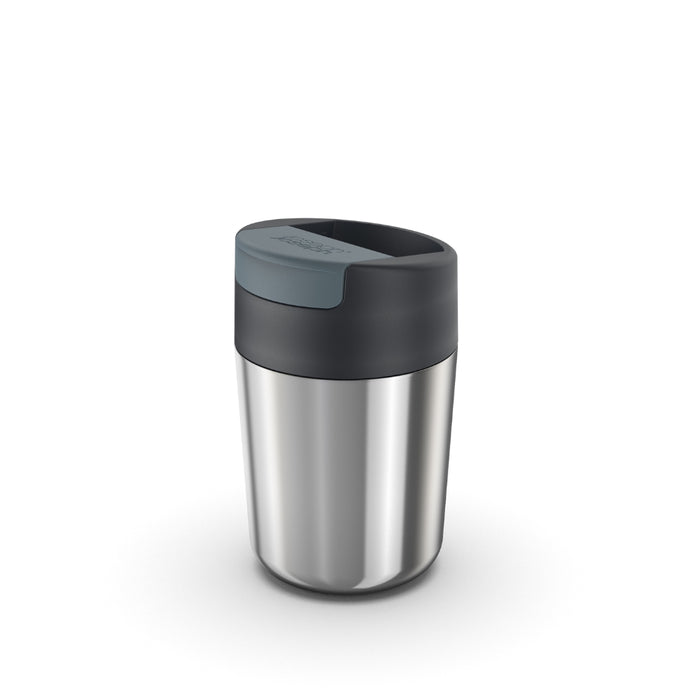 Joseph Joseph  Sipp™ Steel Travel Mug with Hygienic Lid 340ml - Anthracite