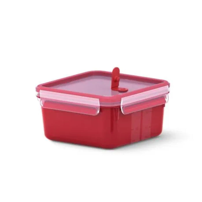 Emsa Clip & Micro Square Lunch Box with Practical Microwave Valve 1.3Lt