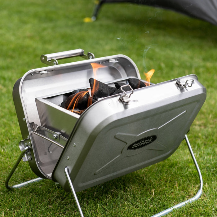 Outback Portable Stainless Steel Charcoal BBQ