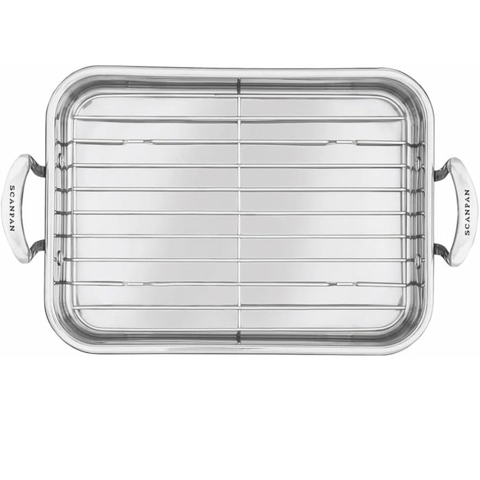 Scanpan Impact Roasting Pan with rack, 42x26cm