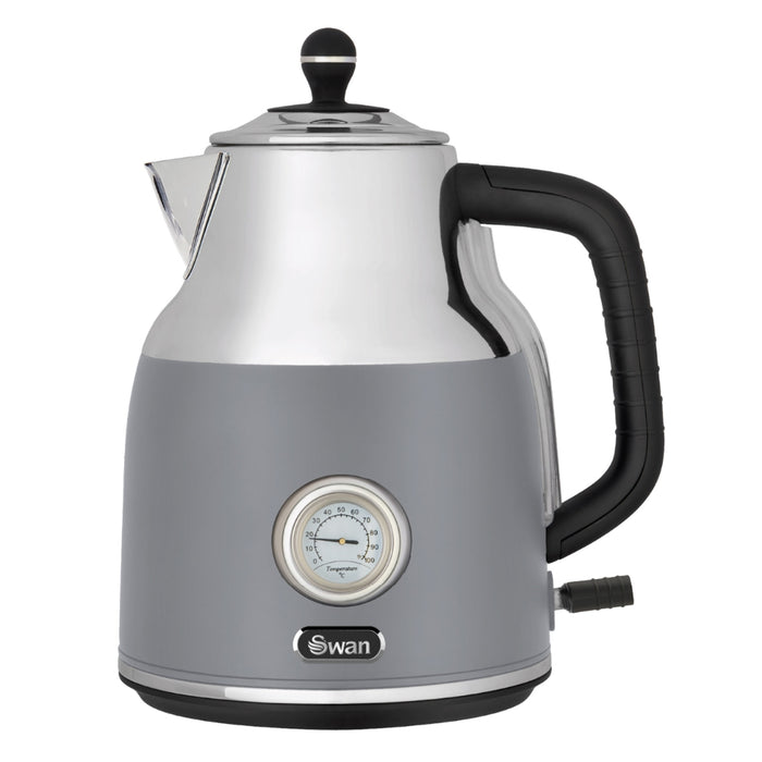 Swan 1.7 Litre Cordless Kettle with Temperature Gauge - 3 Colour Options